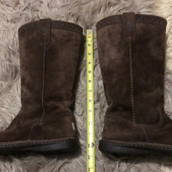 Ugg Boots-Tall Suede Uppers-Chocolate Brown-Sz 5 - Picture 15 of 17